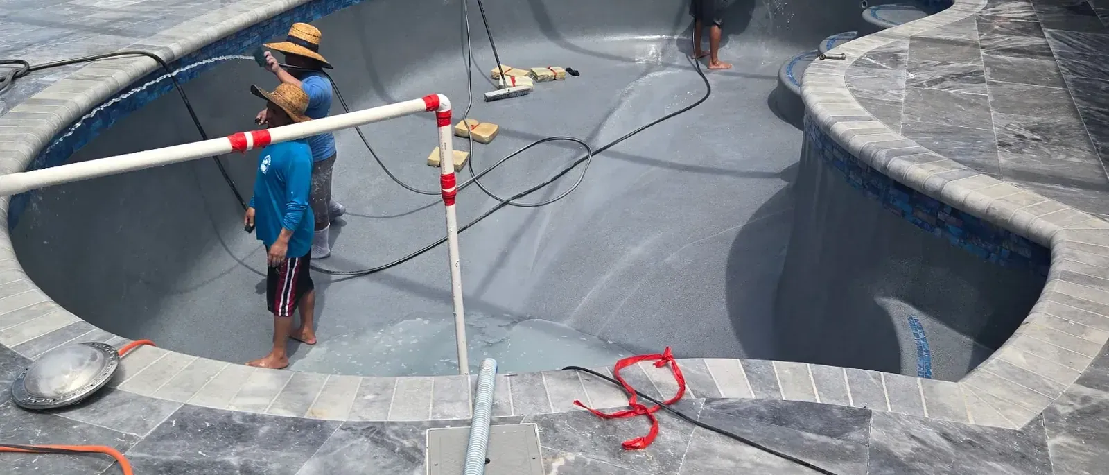 The Sarasota Deck & Cage Remodel, Sarasota: Pool prep