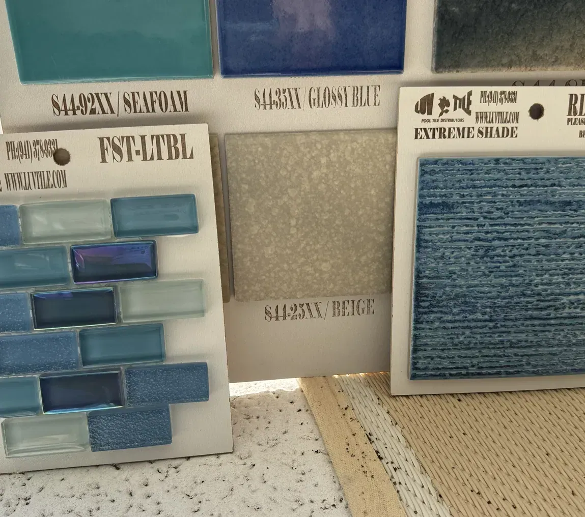The Sarasota Pool Remodel, Sarasota: Tile selection